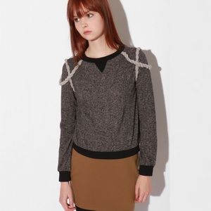 Lucca Couture Shoulder Detail Sweatshirt